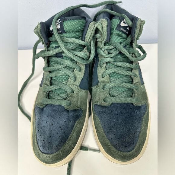 Nike SB Dunk Mid Pro Green 314383-304 vintage Retro 9.5 Suede black lava - Picture 3 of 9